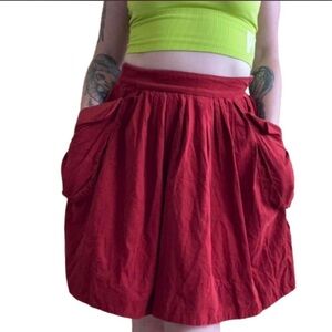 ANTHROPOLOGIE Maeve burnt red skirt flared size 4 EUC